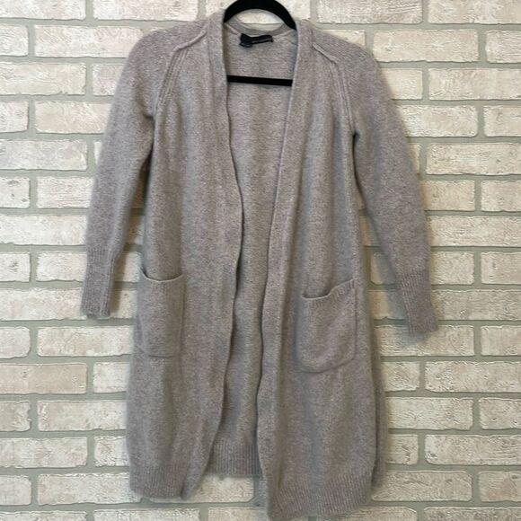 360 100% Cashmere Open Long Cardigan Grey size XS - Picture 1 of 8